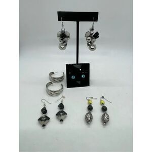 Bundle Lot Vintage Costume Pierced Earrings 5 pair